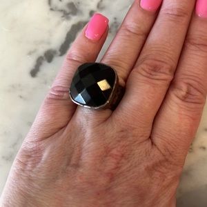 Chunky Black stone ring